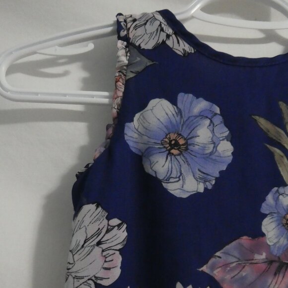 AVA & YELLY | size 6 | Sheer Sleeveless Floral Dress | Tie Back | Lined - Picture 3 of 16